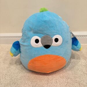 Squishmallows Tenise‎ The Parrot 14" NWT Blue
